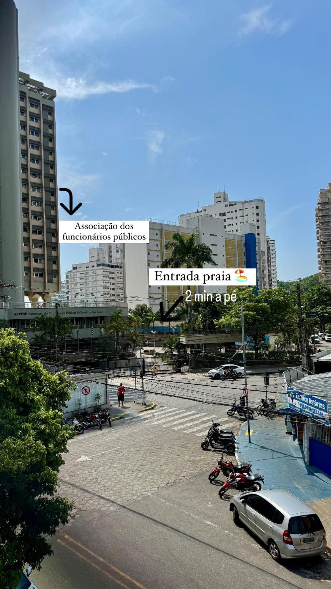 Apartamento Uma Quadra Da Praia Das Asturias Guarujá Exteriör bild